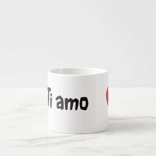 チタニウムamo -私はイタリア語の愛します エスプレッソカップ (正面)