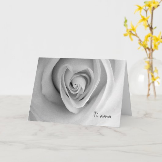 チタニウムAmo、私はハート形イタリア語の上がりました愛します カード (黄色い花)