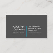 チタンとターコイズのプロフェッショナル名刺 名刺 (裏面)