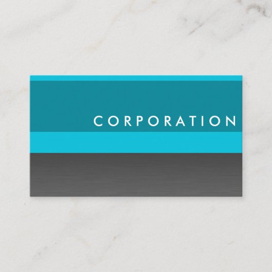 チタンとターコイズのプロフェッショナル名刺 名刺 (正面)