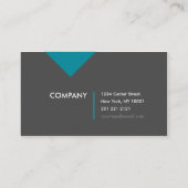 チタンとターコイズはっきりしたアングルの名刺 名刺 (裏面)