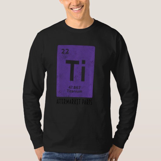 チタンアフターマーケット部品お尻交換破損 Tシャツ (正面)