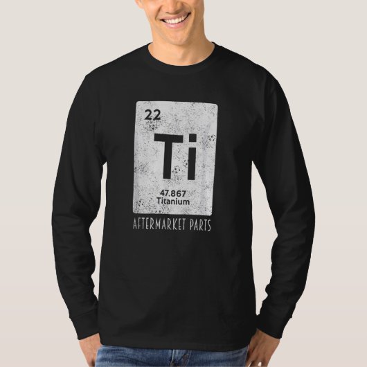 チタンアフターマーケット部品お尻交換破損 Tシャツ (正面)