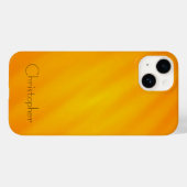 チタンオレンジステンレススチールプリント15 Case-Mate iPhoneケース (裏面 (横))