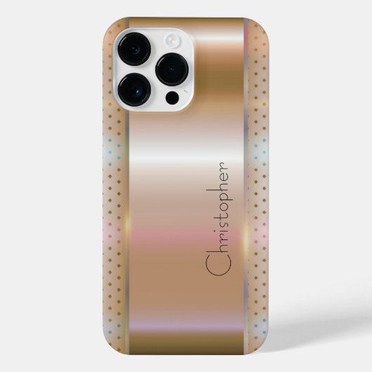 チタンオレンジステンレスプリント iPhoneケース (裏面)