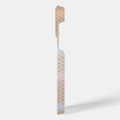 チタンオレンジステンレスプリント iPhoneケース (左側面)