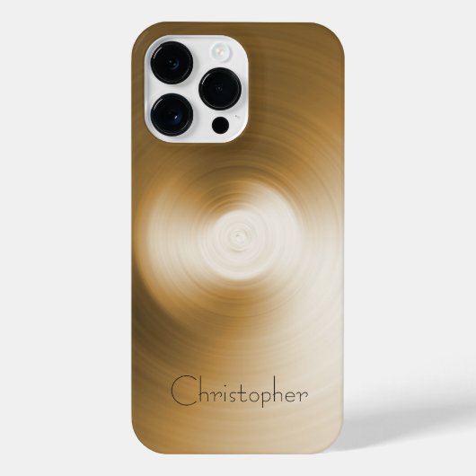 チタンオレンジ銀ステンレス鋼プリント iPhoneケース (裏面)