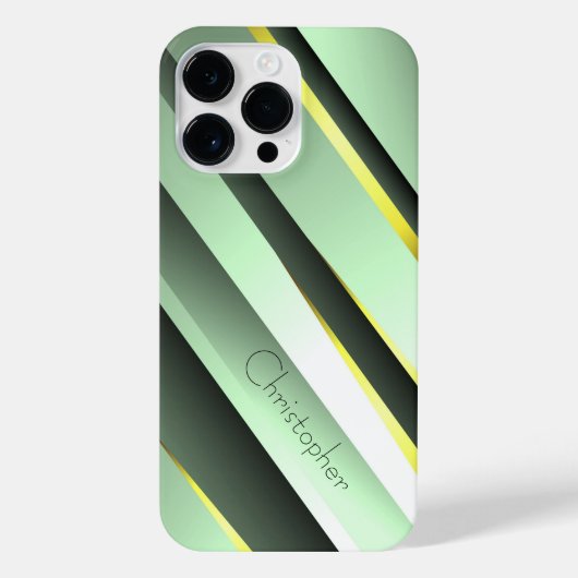 チタングリーンステンレス鋼プリント iPhoneケース (裏面)