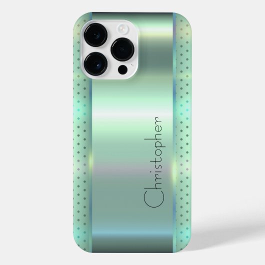 チタングリーンステンレス鋼プリント iPhoneケース (裏面)