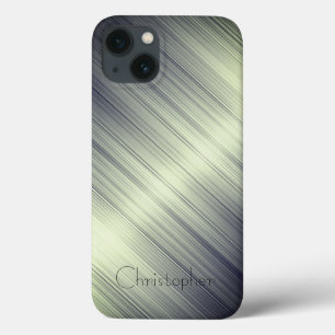 チタングリーンステンレス鋼プリントiphone 15 iPhone 13ケース