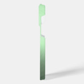 チタングリーン銀ステンレス鋼プリント iPhoneケース (左側面)