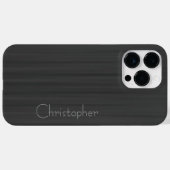 チタングレーシルバーステンレス鋼プリント Case-Mate iPhoneケース (裏面 (横))