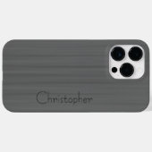チタングレーシルバーステンレス鋼プリント Case-Mate iPhoneケース (裏面 (横))