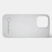 チタンダークホワイトステンレス鋼プリント Case-Mate iPhoneケース (裏面 (横))