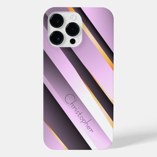 チタンピンクステンレス鋼プリント iPhoneケース (裏面)