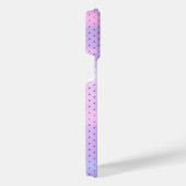 チタンピンク銀ステンレス鋼プリント iPhoneケース (右側面)