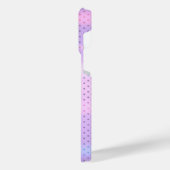 チタンピンク銀ステンレス鋼プリント iPhoneケース (左側面)