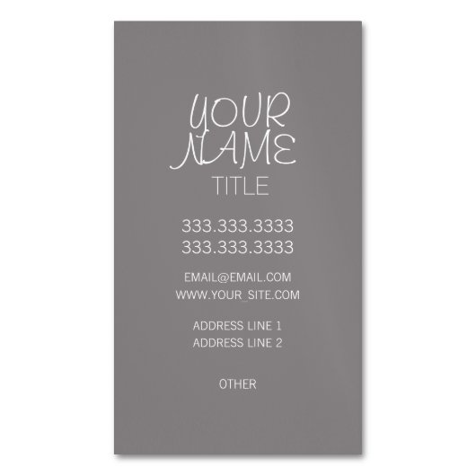 チタンフリーハンドシンプル マグネット名刺 (正面縦)