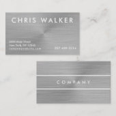 チタンブラシでつや消しメタルをカスタマイズ可能な名刺 名刺 (正面/裏面)