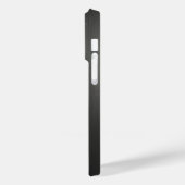 チタンブラック銀ステンレス鋼プリント Case-Mate iPhoneケース (裏面 / 左)