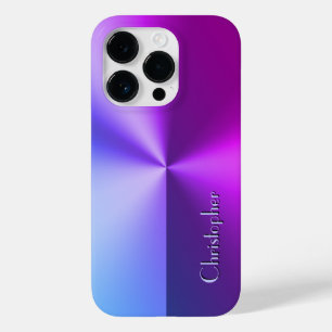 チタンブルーとバイオレットステンレス鋼プリント Case-Mate iPhone 14 PROケース