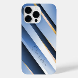 チタンブルーステンレス鋼プリント iPhone 14 PRO MAXケース