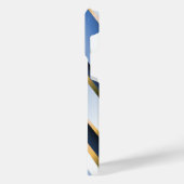 チタンブルーステンレス鋼プリント iPhoneケース (左側面)