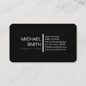 チタンプロフェッショナルエレガントモダン白黒 名刺 (裏面)