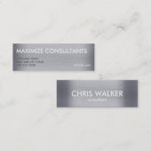 チタンメタルテクスチャミニカード スキニー名刺 (正面/裏面)