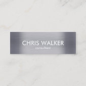 チタンメタルテクスチャミニカード スキニー名刺 (裏面)