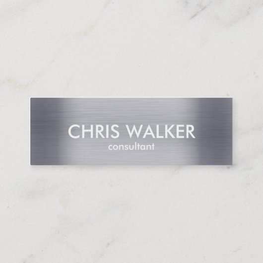 チタンメタルテクスチャミニカード スキニー名刺 (裏面)