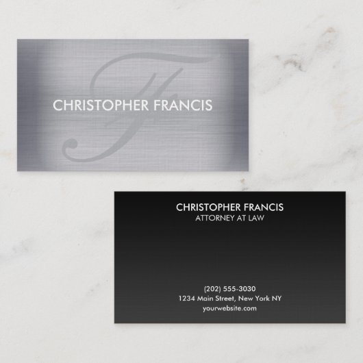 チタンモノグラム名刺 名刺 (正面/裏面)