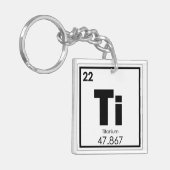 チタン化学元素シンボル化学式 キーホルダー (正面左)