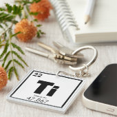 チタン化学元素シンボル化学式 キーホルダー (正面右)