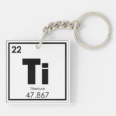 チタン化学元素シンボル化学式 キーホルダー (裏面)