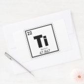 チタン化学元素シンボル化学式 長方形シール (封筒)