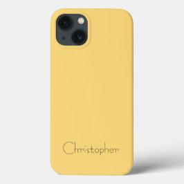 チタン研磨光オレンジ色の放射状および金属 iPhone 13ケース