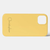 チタン研磨光オレンジ色の放射状および金属 Case-Mate iPhoneケース (裏面 (横))