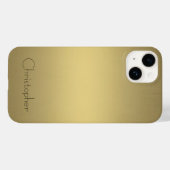 チタン研磨金ゴールドラジアルおよびメタル Case-Mate iPhoneケース (裏面 (横))