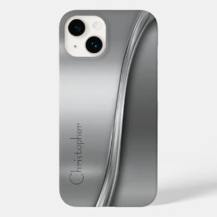 チタン研磨銀ラジアルメタリックアイホン15 Case-Mate iPhone 14ケース