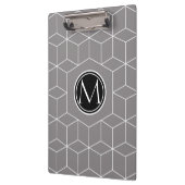 チタン立方体パターンとモノグラム クリップボード (左)