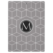 チタン立方体パターンとモノグラム クリップボード (裏面)