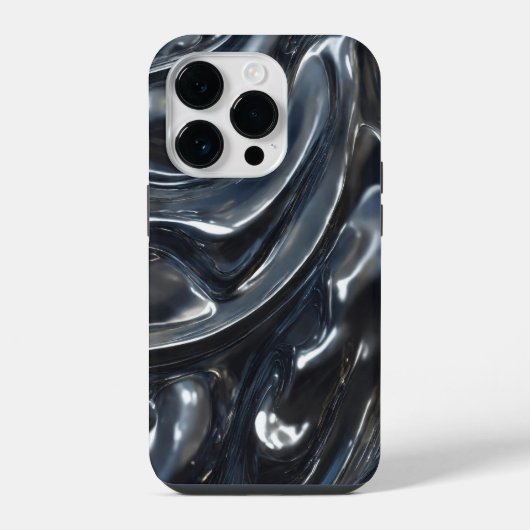 チタン色の美しいパターン iPhoneケース (裏面)