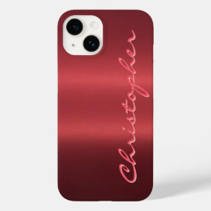 チタン赤光沢ステンレス鋼メタル15 Case-Mate iPhone 14ケース