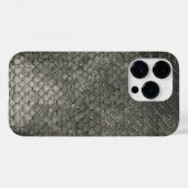 チタン金ゴールドステンレス鋼スネークスケールパターン Case-Mate iPhoneケース (裏面 (横))