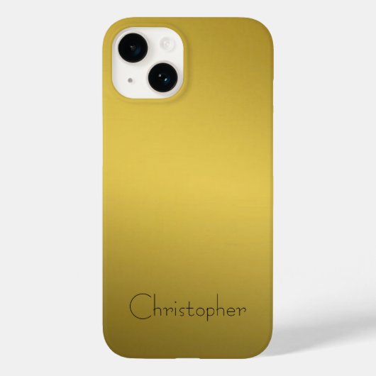 チタン金ゴールドステンレス鋼プリント15 Case-Mate iPhoneケース (裏面)