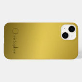 チタン金ゴールドステンレス鋼プリント15 Case-Mate iPhoneケース (裏面 (横))