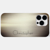 チタン金ゴールドステンレス鋼プリント Case-Mate iPhoneケース (裏面 (横))