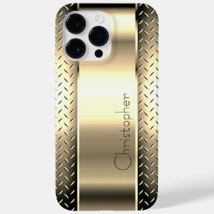 チタン金ゴールドステンレス鋼プリント Case-Mate iPhone 14 PRO MAXケース