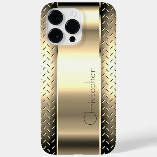 チタン金ゴールドステンレス鋼プリント Case-Mate iPhoneケース (裏面)